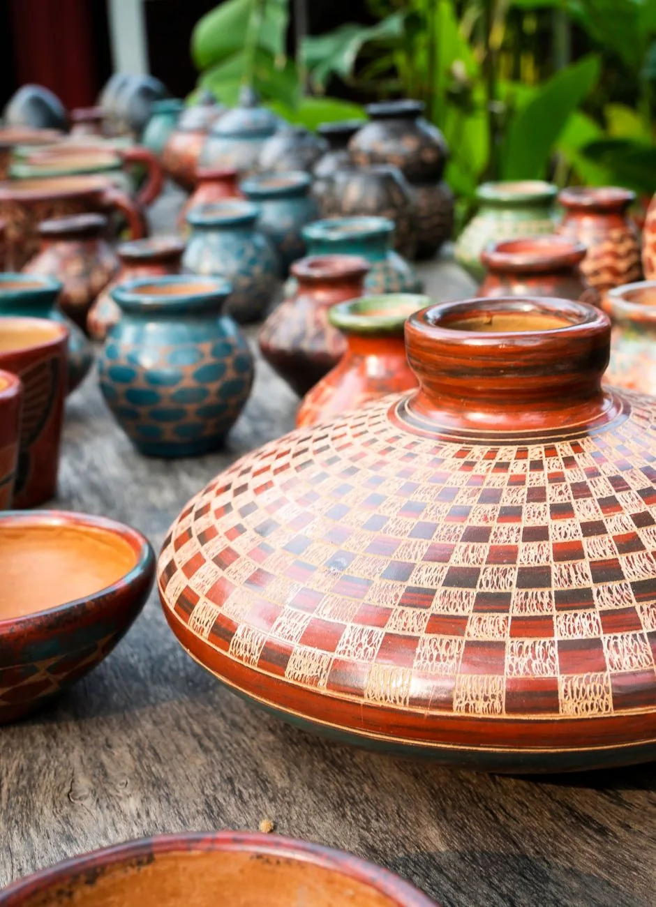 Traditional handmade pottery from San Juan de Oriente, Nicaragua